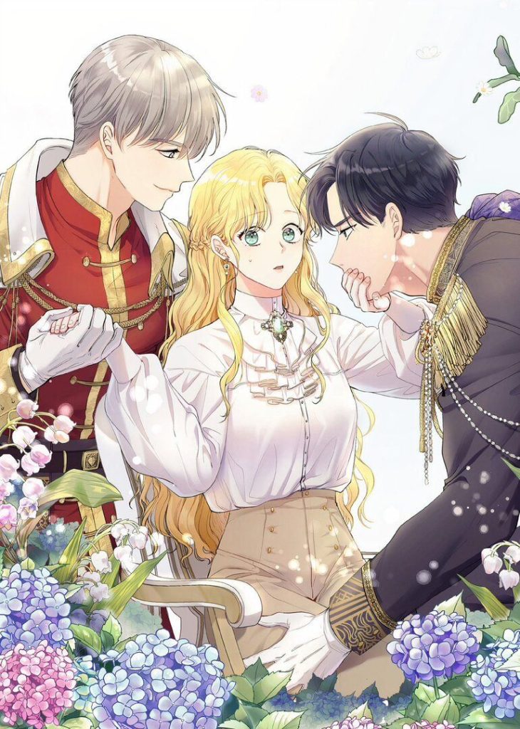 Cover of Finding Camellia featuring a blonde woman and two men with a flower border