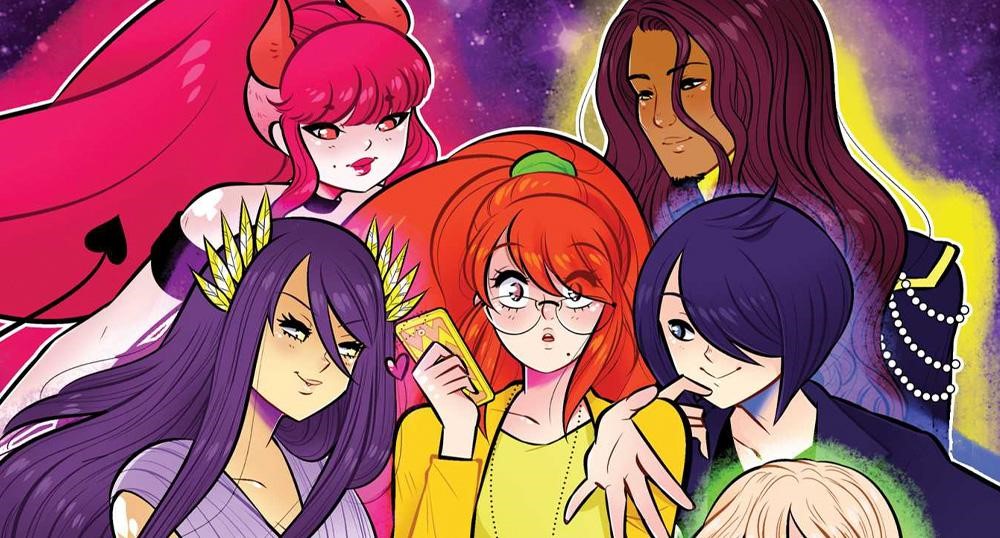 Cropped art featuring five women