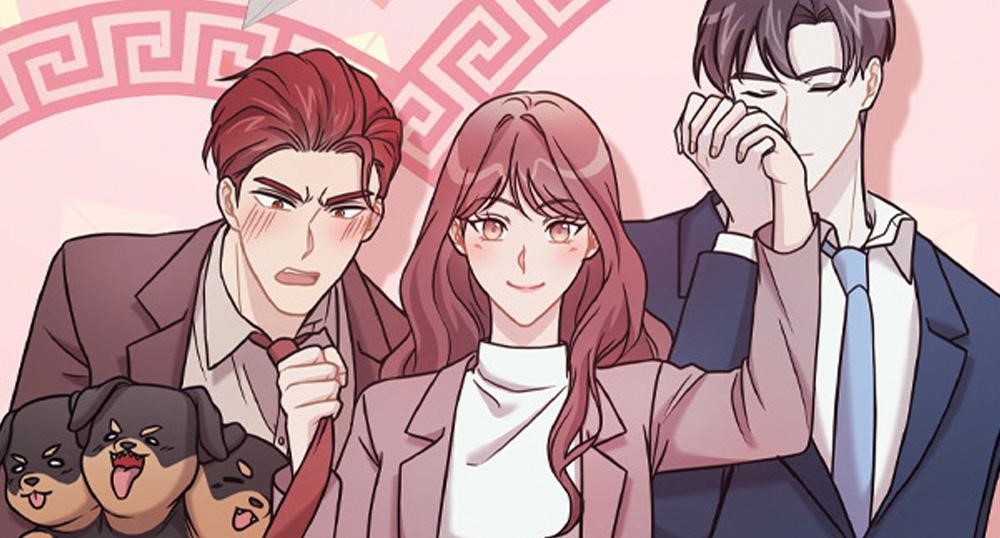 Cropped art for Office Gods featuring a woman and two men in suits