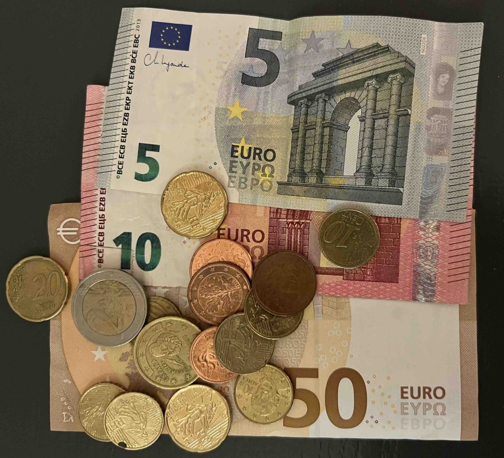 Euros - coins and bills