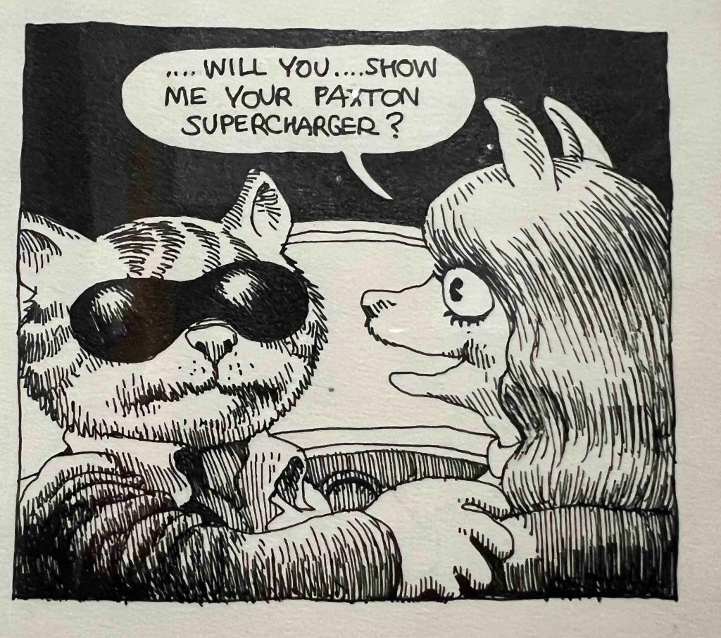 Close up panel from Fritz the Cat by Robert Crumb