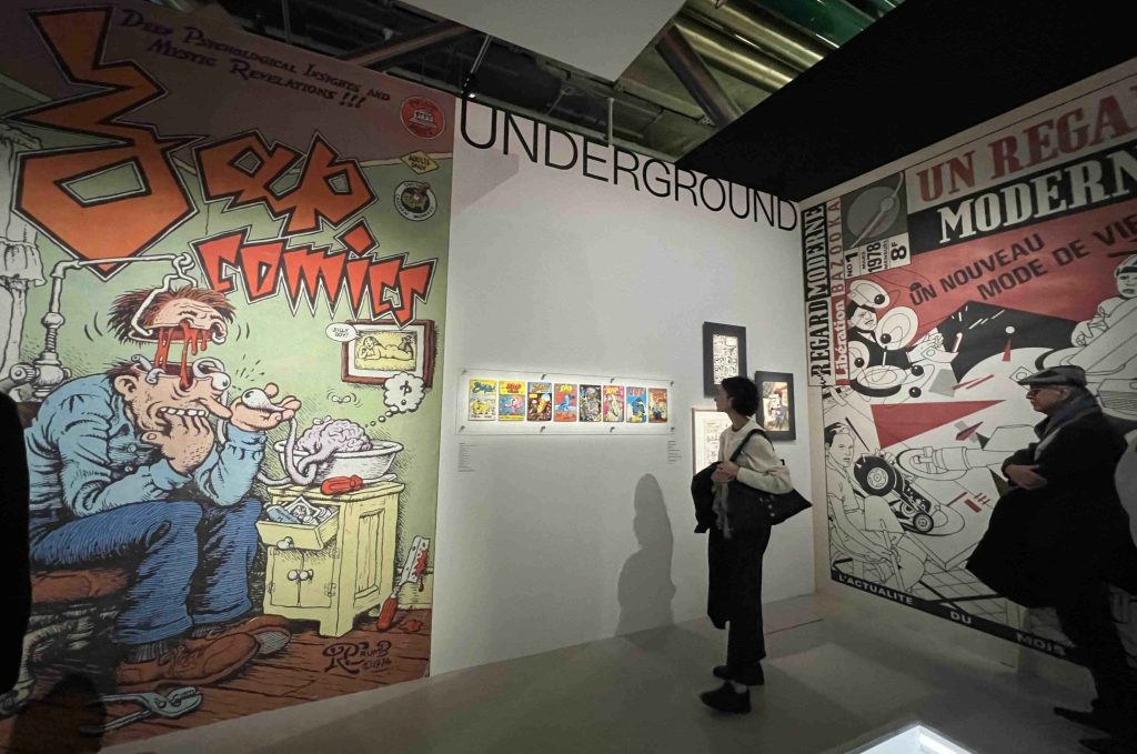 ZAP! Comix at the Comics 1964-2024 exhibit at Centre Pompidou