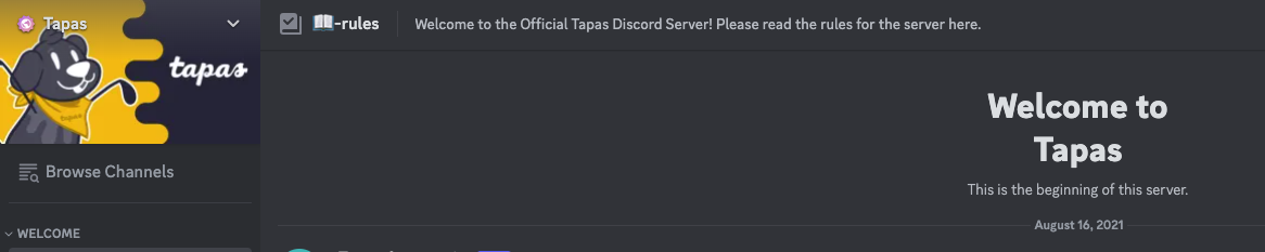 tapas discord