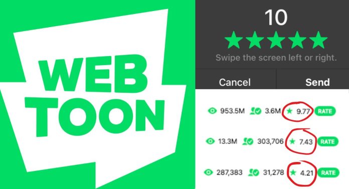 webtoon star rating system