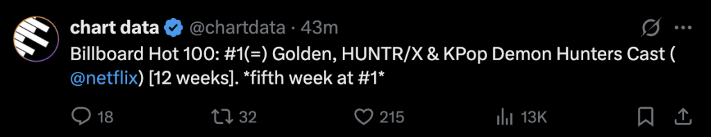 kpop demon hunters billboard 100