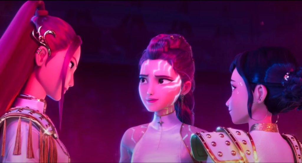 kpop demon hunters huntrix hug