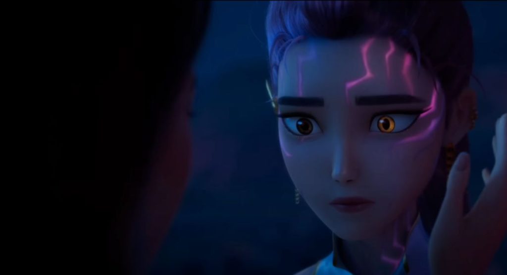 kpop demon hunters rumi demon patterns celine confrontation