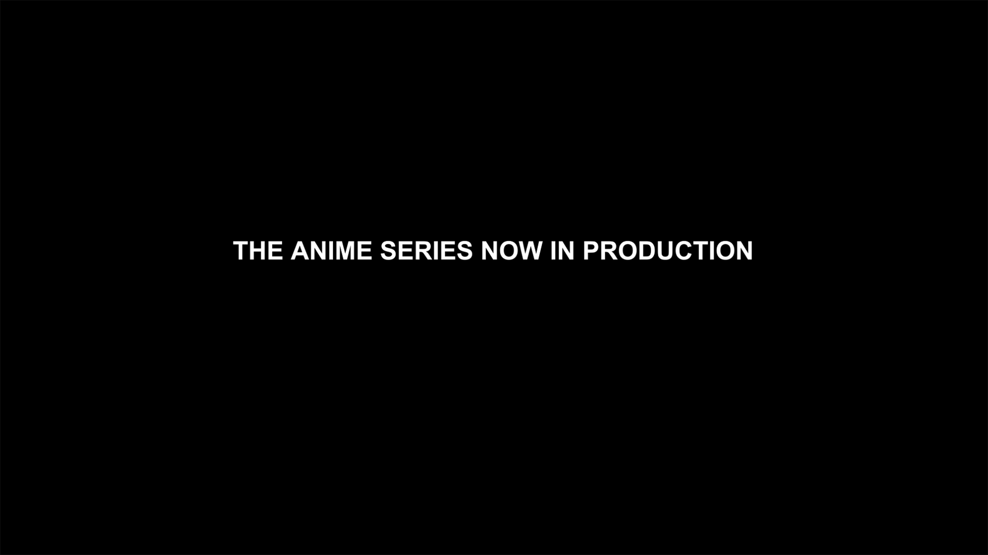 solid black image from the Alien Stage anime x account with white text that says "The Anime series now in production."