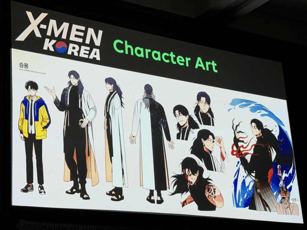 Various character designs for X-Men Korea