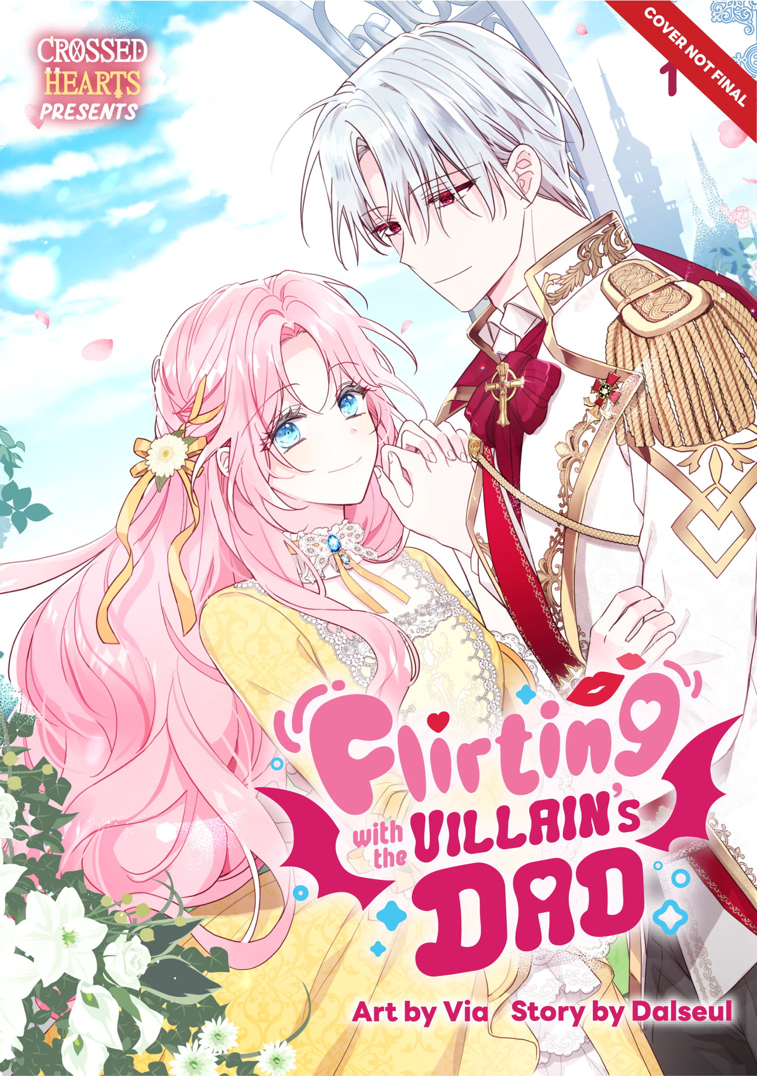 Flirting with the Villain's Dad cover romance manhwa announcement anime nyc 2026